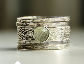 Rustic Amethyst & Sterling Silver Ring