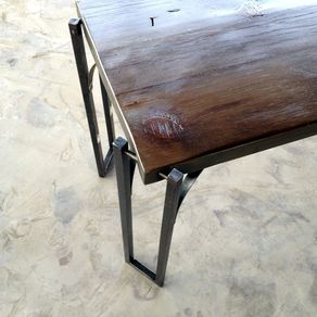 Reclaimed Wood Coffee Table/ End Table With Solid Iron Legs by David Stavron