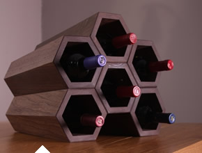 Beehive Inspired Wine Rack