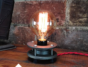Bare Edison Bulb Table Lamp